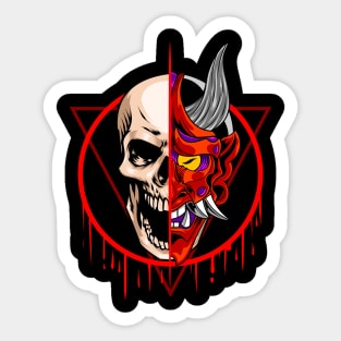 Hannya Skull 1.4 Sticker